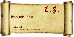 Brauch Zia névjegykártya